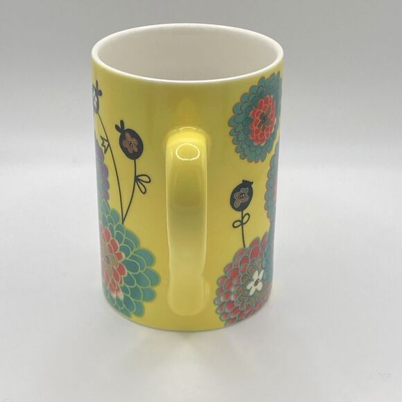Pylones Crea Crea Design Bright Yellow Flower Floral Ceramic Coffee Mug‎ Cup - Picture 4 of 7